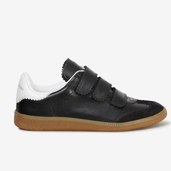 NWT Isabel Marant Beth Leather Velcro Sneakers - Picture 1 of 16